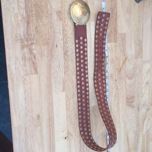 Real Leather Guess Belt Camel Color